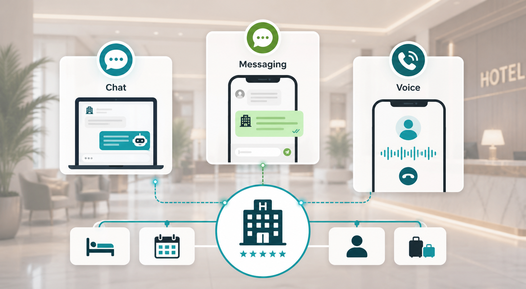 AI to human hotel reservation support handoff