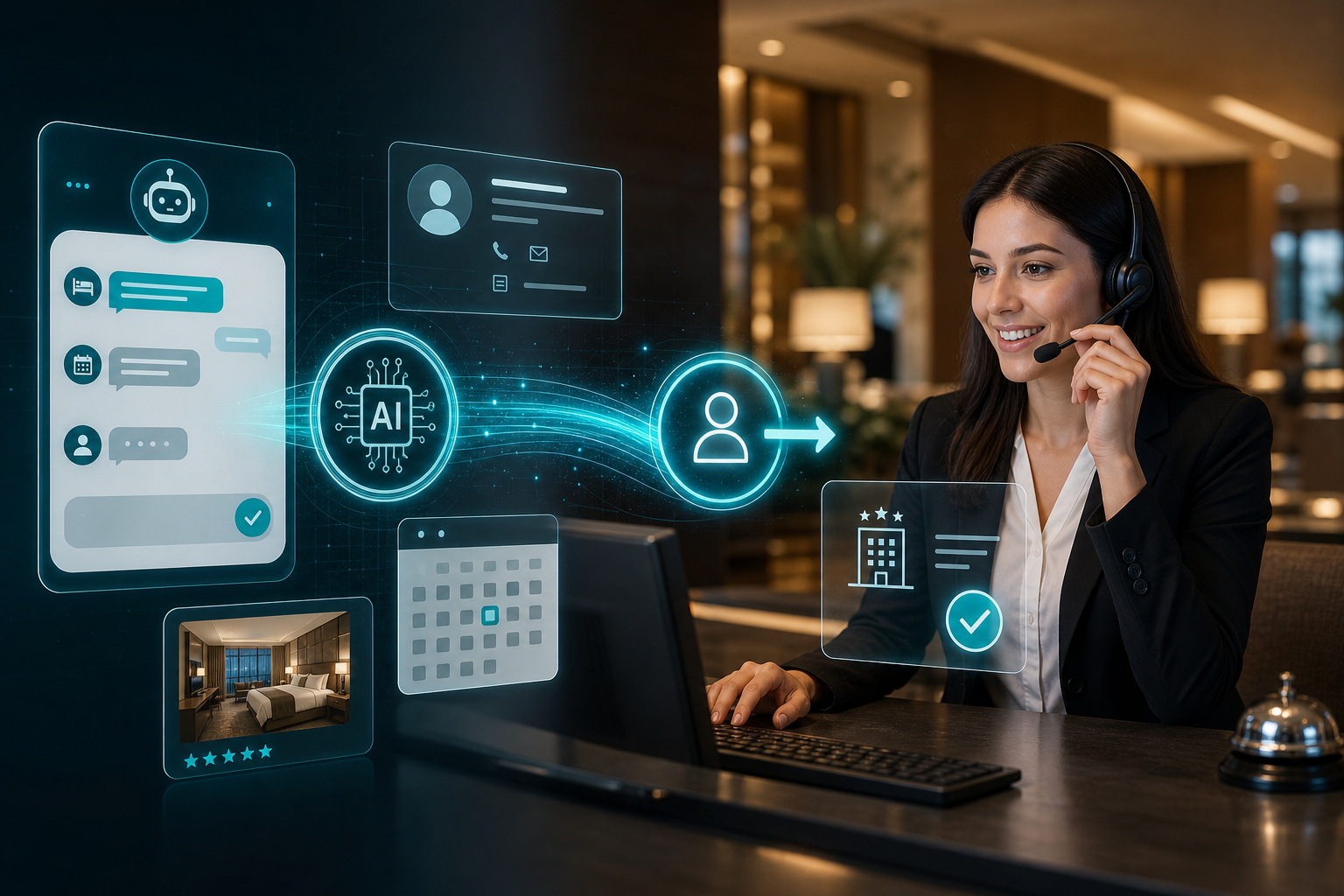 Custom hotel AI automation built around PMS booking CRM and property workflows