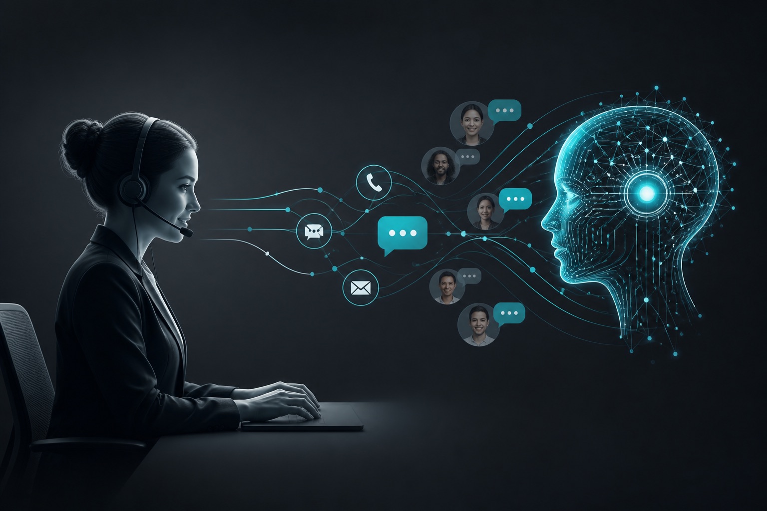Hybrid AI and human multilingual customer support