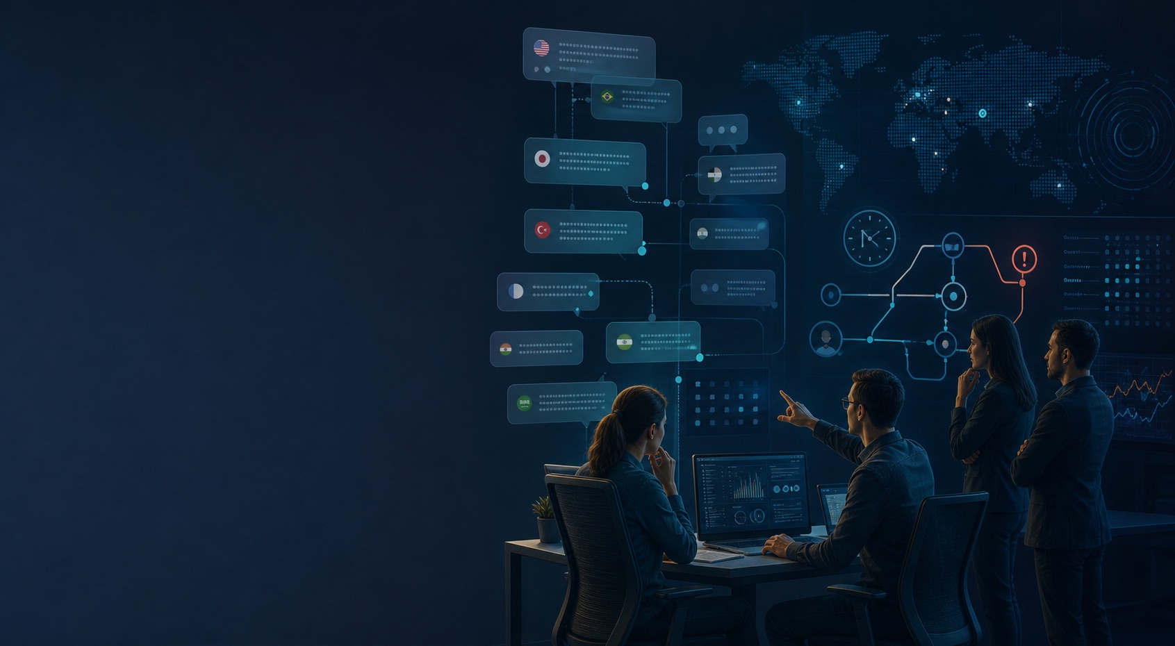 Understanding the current multilingual customer support system before automation