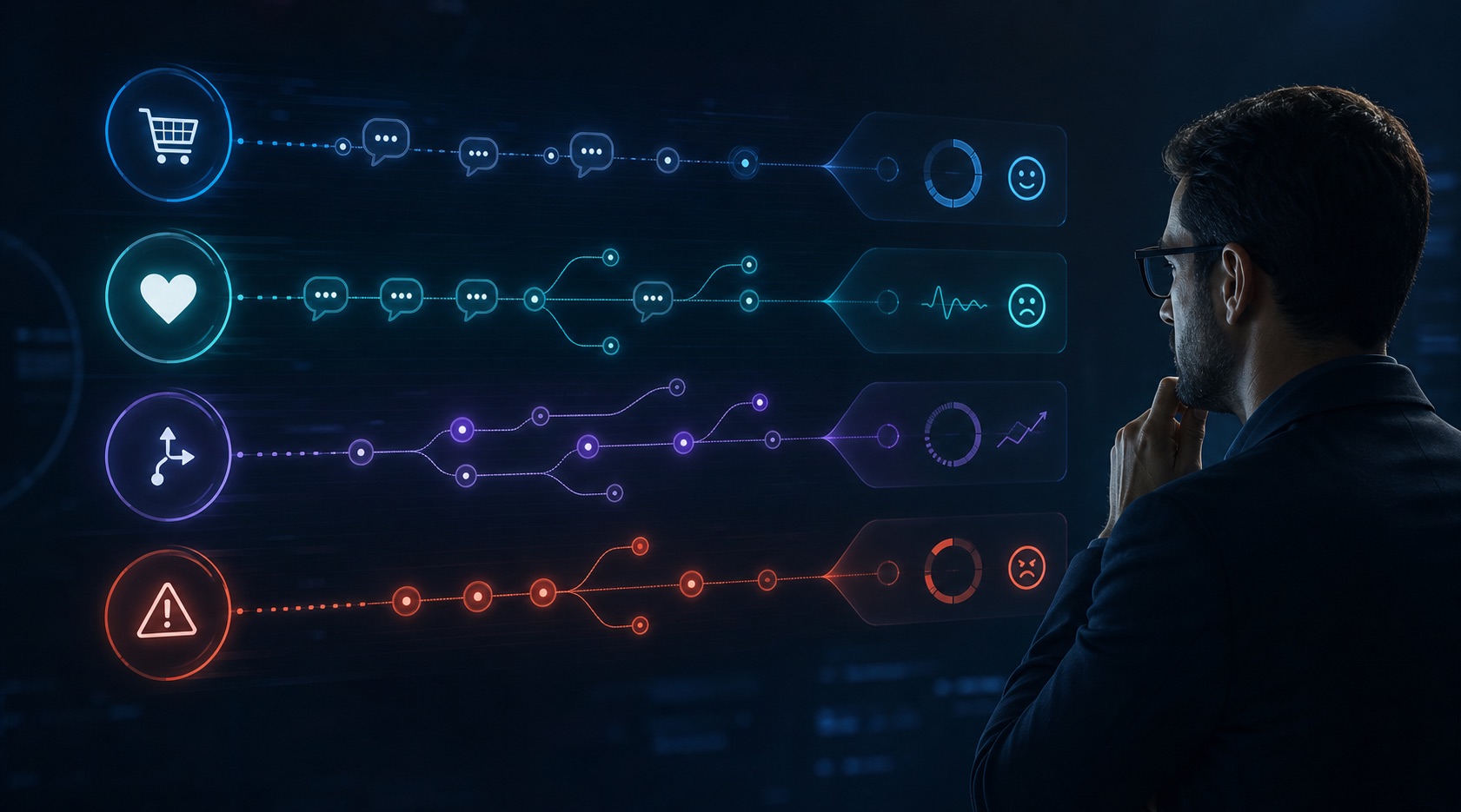 Mapping different customer support interaction types