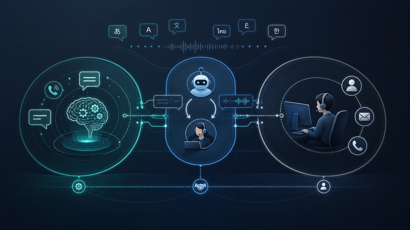 Defining the right AI and human multilingual support model
